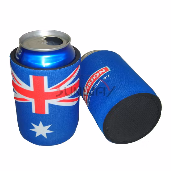 Raffreddatore per lattine per bottiglie tozze per bevande personalizzate in neoprene stampato all'ingrosso per birra (BC0001)